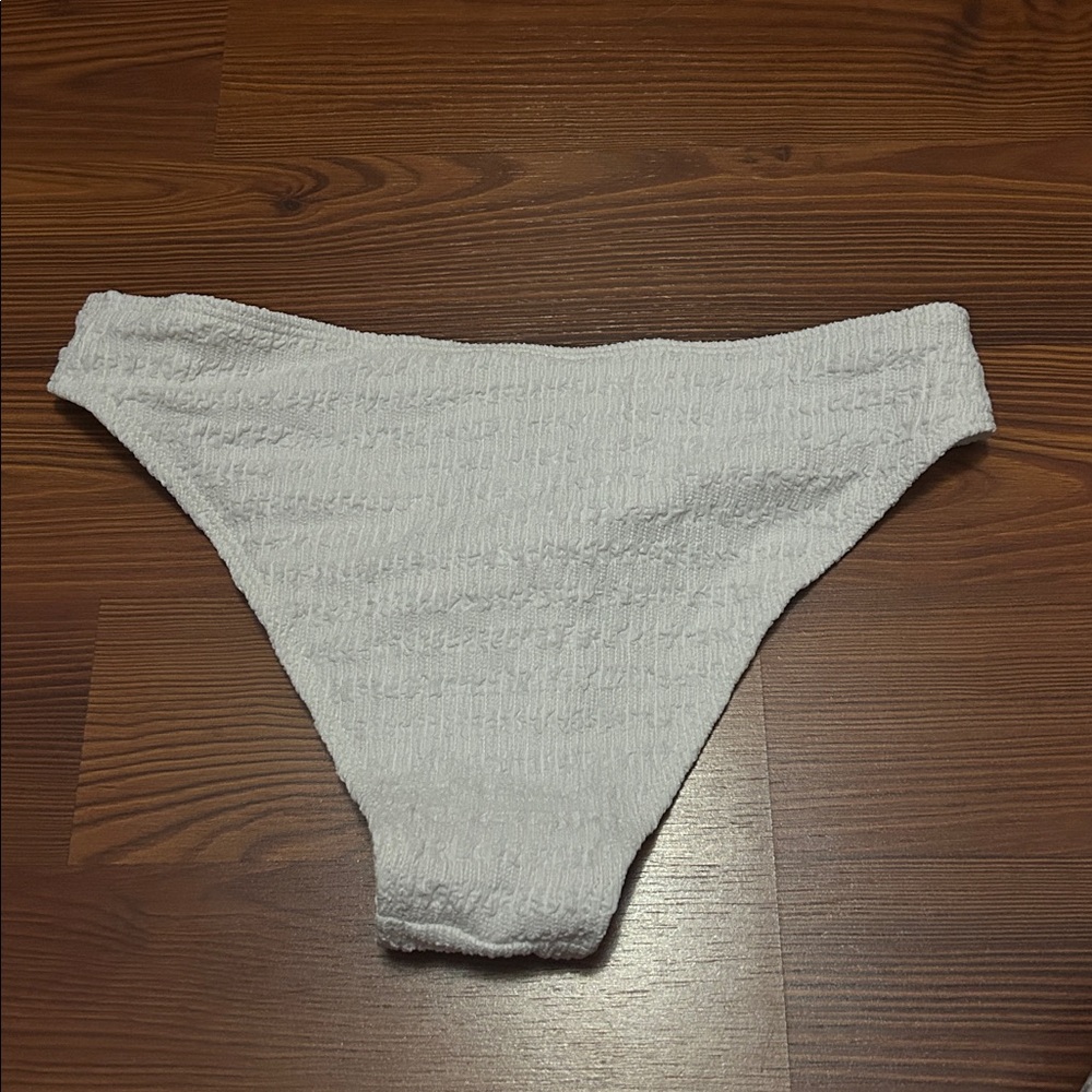 White Textured Bikini Bottom - Picture 2 of 3